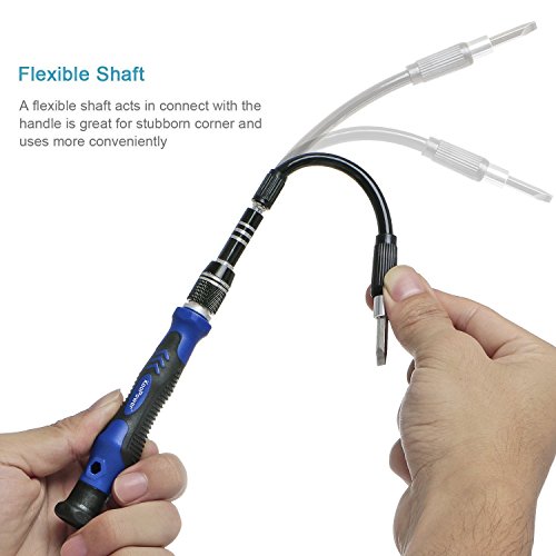 KooPower Mini Schraubendreher Set mit 54 Bits Magnetische Präzisions Reparatur Werkzeug Kit für Elektronische Kleingeräte, Handy, Tablet, PC, Macbook, etc. - 7