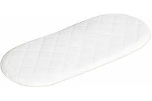 BLUEMOON BEDDING Baby Moses Basket Bedding Pram Mattress Standard/Quilted Breathable Nursery Mattress Fits Kinder Valley Moses Basket Size 72x26 cm