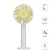 Produktbild Surenhap Mini Tragbarer Ventilator USB Wiederaufladbare batteriebetriebene Lüfter mit Standfuß und Hang-Strip - 3 Einstellungen tragbaren Schreibtisch-Fan für Office Home Outdoor-Reisen(Weiß)
