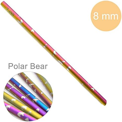TiANN Titanium Straw-Polar Bear (8 mm)