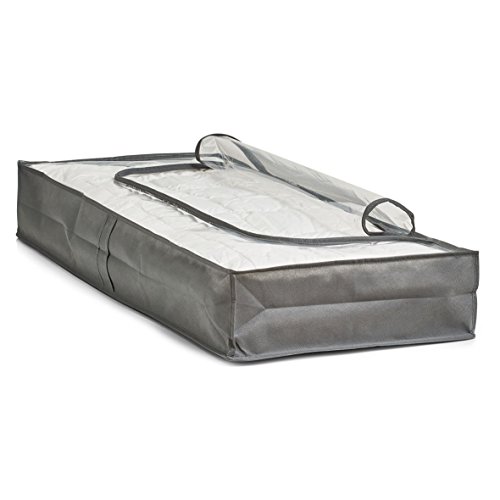 Zeller 14609 Unterbett-Aufbewahrungs-Tasche, Vlies, Stoff, grau, 103 x 45 x 15 cm - 2