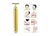 24k Golden Pulse Facial Massager Beauty Bar Micro Vibration Face Lift Massage T bar