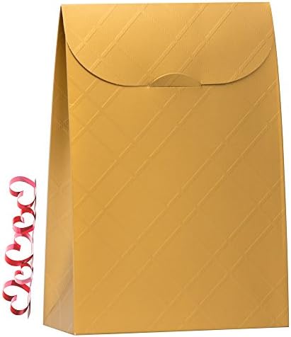 6 Best Decorative Gift Boxes Set with Lids by Giovanni Grazielli Italian Design Premium Elegant and Stylish in Gold for different Occasions Wedding Birthday and Christmas (21.5 x 7.0 x 30.0 cm)
