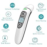 ZXL Thermomètre médical numérique 5-en-1 pour thermomètre Infrarouge médical bébé, Enfant et Adulte pour Le Corps, la Surface et la pièce