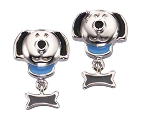 Kinderschmuck Ohrstecker Hund aus 925 Sterlingsilber in schönem Geschenkbeutel