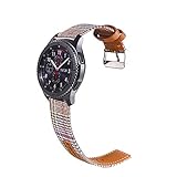 ♣【Perfekt passend und sicher halten】Ersatzarmband für Samsung Gear S3 Classic / Frontier, Gear 2 R380 / Neo R381 / Live R382, Moto 360 2 46mm, Asus ZenWatch 1 WI500Q / 2 Herren 1.63''WI501Q, Pebble Time / Stahl / Classic , LG G Uhr W100 / R W110 / Urbane W150, Huawei Uhr 2 (Classic), und alle 22mm Smart oder traditionelle Uhr. Fit alle Handgelenke kleiner als 8,7 '' (innerhalb von 220 mm), die die Mehrheit der Männer und Frauen abdeckt. Uhr ist nicht im Lieferumfang enthalten.