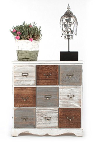 Unbekannt Casa de Campo en el Pecho de cajones con 9 cajones Armario 