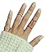 Price comparison product image KEERADS Jewelry 6pcs/Set Simple Crystal Bow Fashion Knuckle stacking Alloy Ring (Gold)