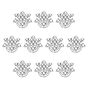 Lurrose 10pcs Spiral Hair Clips Crystal Spiral Hairpins Snowflake Hair Clips Crystal Hair Accessories for Women Bridesmaid Girls Bride