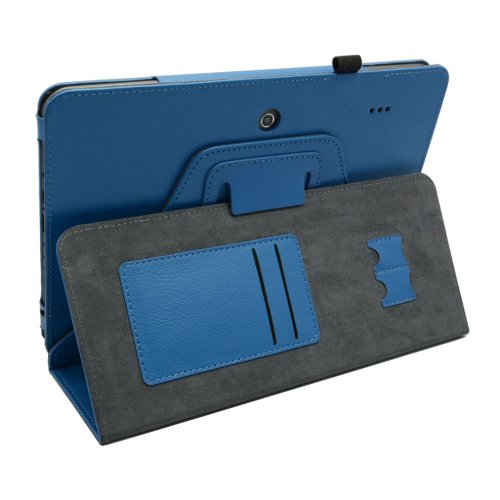 Coodio® Medion LifeTab E10312/E10311/E10310 Tablet 360 Grad Drehbar Lederhülle Tasche Cover Mit Ständer Gebaut in Handgriff – Farbe Blau - 3