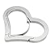 Produktbild KUNSE Herzform 3 CR 13 Stahl Anti-Diebstahl Karabiner Schlüsselanhänger Haken Clip Schnalle EDC Werkzeug-Silber