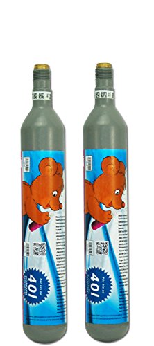 aquabar Anthrazit + 2x CO² Zylinder + ummantelte Glasflasche wie Soda Wasser Stream Maxx - 5