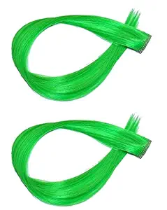 Fully Color Hair Extension Streaks For Girls And Bride Hair Extensions For Party And Wedding Use For Girls And Women 2 pcs