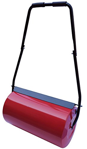 Preisvergleich Produktbild dirks-traumbad Rasenwalze mit Wasser befüllbar Rasenroller Gartenwalze Handwalze Garten mit Griff Boden Rasen Metall Walze Rolle Gras Rot
