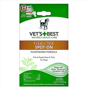 Vet's Best Flea and Tick Spot-On Drops, 0.6 oz