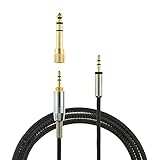 Jack : 6.35 / 3.5mm Male to 3.5mm Male, Compatible with all Apple Iphones, Ipads and Android
