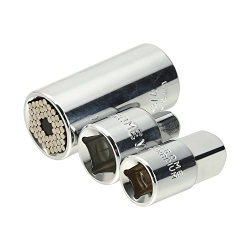 LESOLEIL Steckschlüssel Satz Handwerkzeuge Universal Reparatur Werkzeuge Ratschen Sechskant Steckschlüsseleinsatz Torx- Schlitz Phillips Pozidrive Bit Steckschlüsseleinsätze Werkzeugkoffer 61 teilig - 6