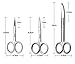 Stainless Steel Makeup Curved Tip Eyebrow Hair Brow Scissors Trimmer Cosmetic Tool (Long Curved Head)