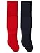 M&Co Baby Girls Cotton Rich Plain Basic Red And Navy Party Tights - 2 Pack Multicolour 12/18 Mnth