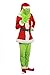 Produktbild DealTrade Grinch Kostüm Cosplay Rot Outfit Top & Hosen & Gürtel & Weihnachten Hut & Maske für Erwachsene Halloween Costume Full Suit