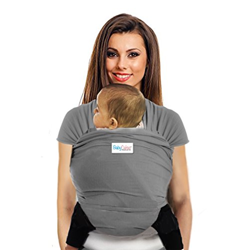 4-in-1 Babytragetuch | Babytrage für Männer und Frauen | Baby Wrap Sling | Tragetuch | Tragehilfe – Das beste Geschenk für Baby Shower von BabyCakes (grau) - 2