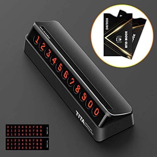 DAFROH - Tarjeta Luminosa para aparcar de Forma Temporal, para Parques temporales, para Parques, Estable, Resistente a Altas temperaturas, Oculta una Llave.