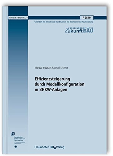 Preisvergleich Produktbild Effizienzsteigerung durch Modellkonfiguration in BHKW-Anlagen. Abschlussbericht. (Forschungsinitiative Zukunft Bau)