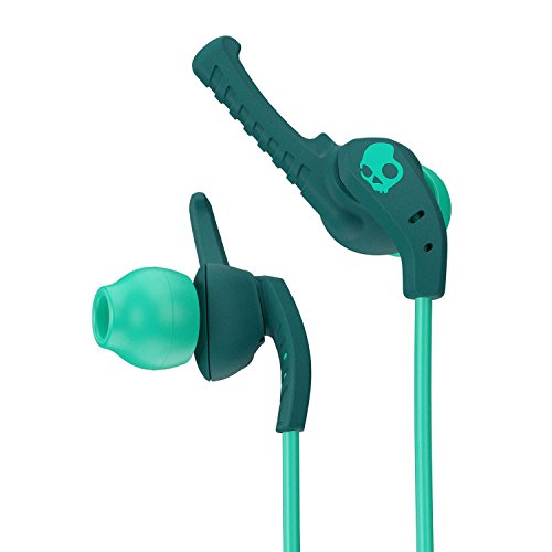 Skullcandy XTplyo - Auriculares in-Ear Deportivos, con micrófono, Resistentes al Sudor, Color Turquesa y Verde