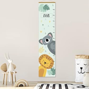 Personalisiertes Kinder-Messlineal Mit Süßer Katze - Wandaufkleber Aus Acryl