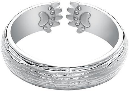 Jewboo S925 Sterling Silver Original Bear Hug Lovers Open Ring Birthday Gift Jewelry