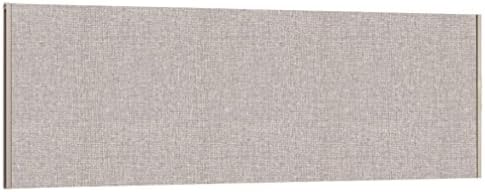 Simply Office VCVDMSV3801200CGS 380 x 1200 mm Desk Mounted Straight Screen with Linking Silver Trim - Cara Glass Ej004