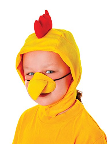 Imagen 2 de Childrens Chicken Fancy Dress Kit Set Costume - Hood & Nose Farm Animal (máscara/careta)