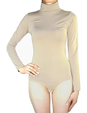 Thermo Body Damen Langarm Rollkragen Thermobody elastisch l Bodysuit Top vielen Farben Größe S M L