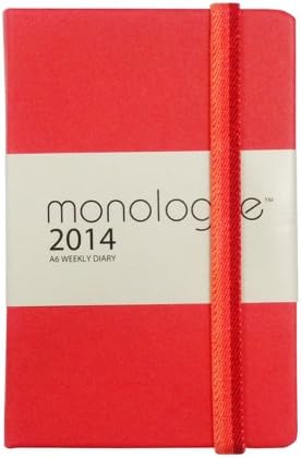 Grandluxe Monologue Diary 5.5-Inch x 3.5-Inch, Sport Red (701130)