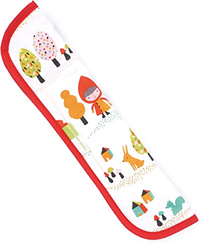 Priebes Sven Gurtpolster für Auto-Sicherheitsgurt/Gurtschoner für Fahrrad-Kindersitz & Fahrradanhänger/Länge 34cm / waschbar bei 30 Grad / 100% Baumwolle, Design:rotkäpchen