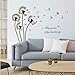 Price comparison product image GZF Stickers Wall sticker dandelion wall sticker TV sofa background decorative painting removable transparent film wipeable sticker 50 * 70CM