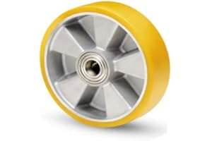 Avo 18 a rueda revestimiento Poliuretano núcleo aluminio 200 x 50 Ojo Diámetro 25 mm Transpaleta