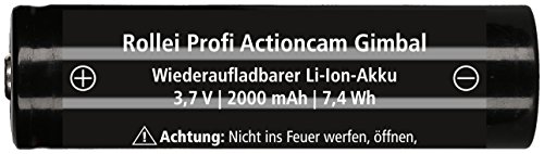 Rollei Profi Actioncam Gimbal - 3-Achsen Schwebestativ (Stabilisator/Steadycam) fÃ¼r Actioncams, inkl. App fÃ¼r Fernsteuerung, passend fÃ¼r Rollei Actioncams und GoPro Hero 6 / 5 / 4 und 3 sowie weitere Actioncams - Schwarz/Orange