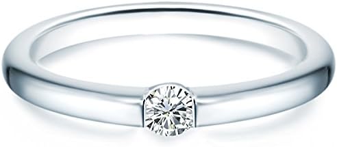 TrilaniTresor 1934 Female 925/- Sterling Silver Brilliant cut Zirconia (CZ) Band Ring