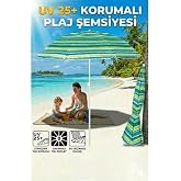R&uuml;zgar Kıran UV Kalkanı Plaj Şemsiyesi (180 cm)