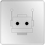 6 x 'Robot Head' 95mm Clear Coasters (CR00104010)