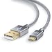 Produktbild Uplink – 3m Premium Micro USB auf USB Kabel mit Metallstecker + Nylonmantel / besonders strapazierfähig | flexibles Lade- und Datenkabel mit vergoldeten Kontakten für Android, Samsung, HTC, Motorola, Nokia, LG, HP, Sony, Blackberry und mehr