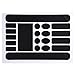 Produktbild 20Pcs Fahrradrahmen Aufkleber Chainstay und Rahmen Protektoren Aufkleber Aufkleber Kit inklusive Ovalen, Kreise Rechteck und Streifen Formen(Schwarz)