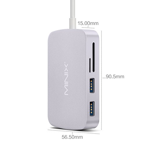 MINIX NEO C, USB-C Multiport Adapter with HDMI – Space Grau (Kompatibel mit Apple MacBook) - 3