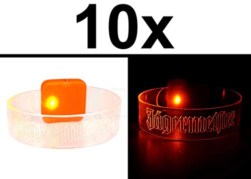 Preisvergleich Produktbild Jägermeister Party Armband beleuchtet Aktion - 10 Stück