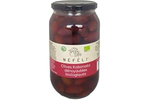 EPICERIE SALÉE NEFÉLI - Olives noires Kalamata dénoyautées 970g - Vendu par unité