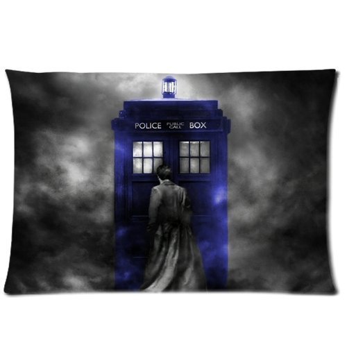 andersonfgytyh Coolest Starry Night TARDIS Doctor Who Custom Zippered Pillowcase Pillow Cases Cover 20x30 (Twin sides) David Tennant Blue Police Box
