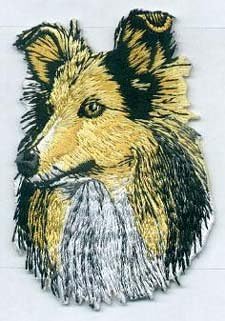 Embroidered Iron On / Sew On Patch Shetland Sheepdog