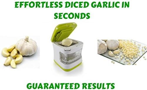 ✮Effortless Diced Garlic In Seconds!✮ #1 Smart Garlic Press / Garlic Crusher / Garlic Chopper / Garlic Dicer 2 In 1 Cube By Kitchen Apps UK✮