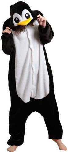 iKneu Sleepsuit Costume Cosplay Homewear Lounge Wear Kigurumi Onesie Pajamas (XL For height:68.8"-72.10", Penguin)